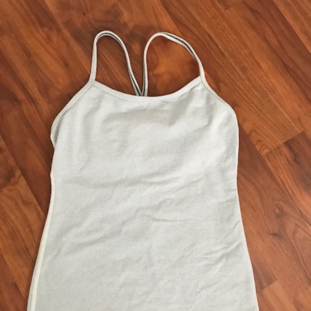 Lululemon athletica Light Grey Spaghetti Tank Top